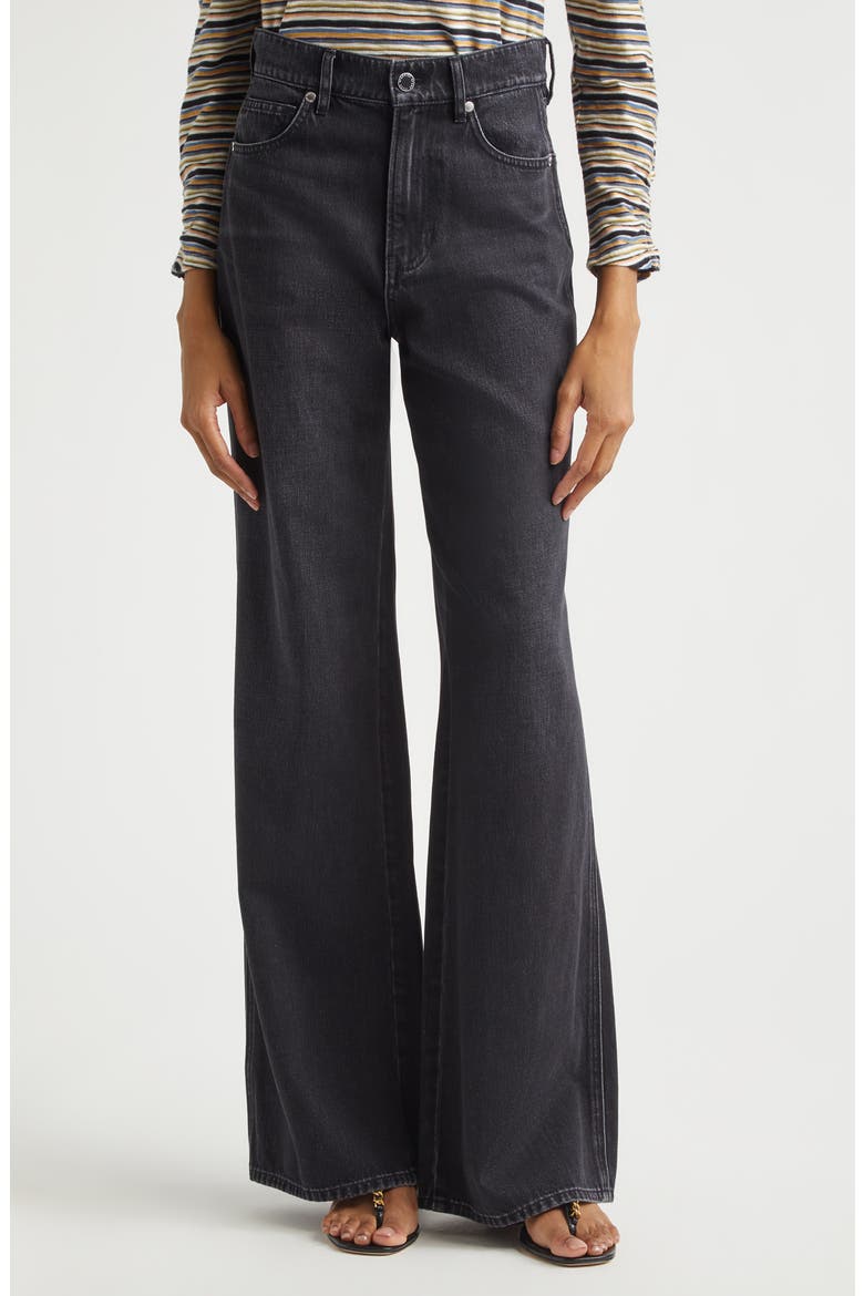 Kasey Wide Leg Jeans, Main, color, WASHED ONYX