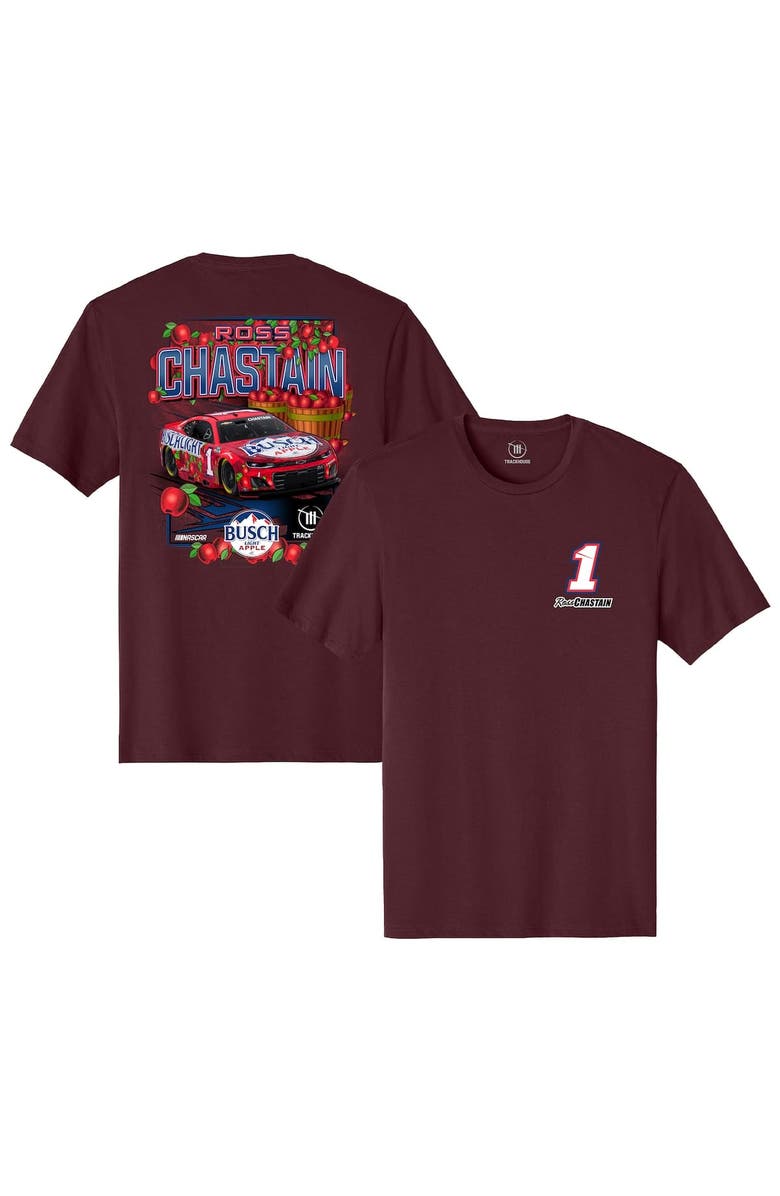 Trackhouse Racing Team Collection Men's Trackhouse Racing Team Collection Maroon Ross Chastain Busch Light Apple Car T-Shirt, Main, color, Maroon