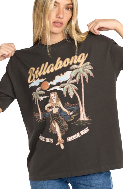 Billabong My Sunny Girl Oversize Graphic T-shirt In Black