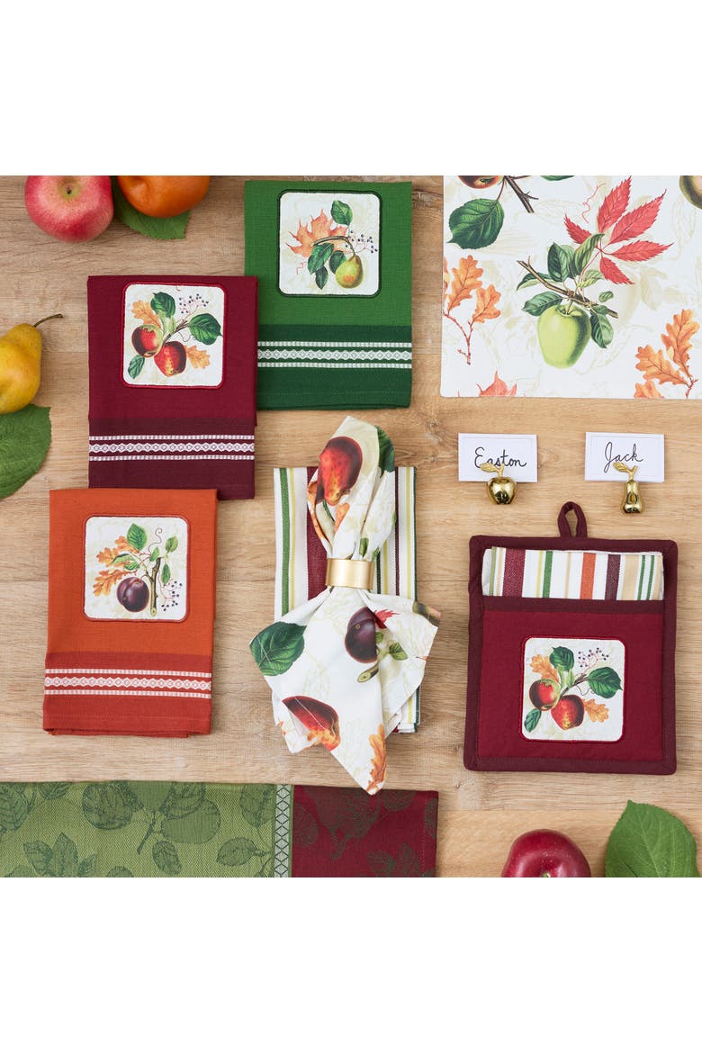 Orchard Fruits Dishtowel Set of 2, Alternate, color, Orchard Fruits