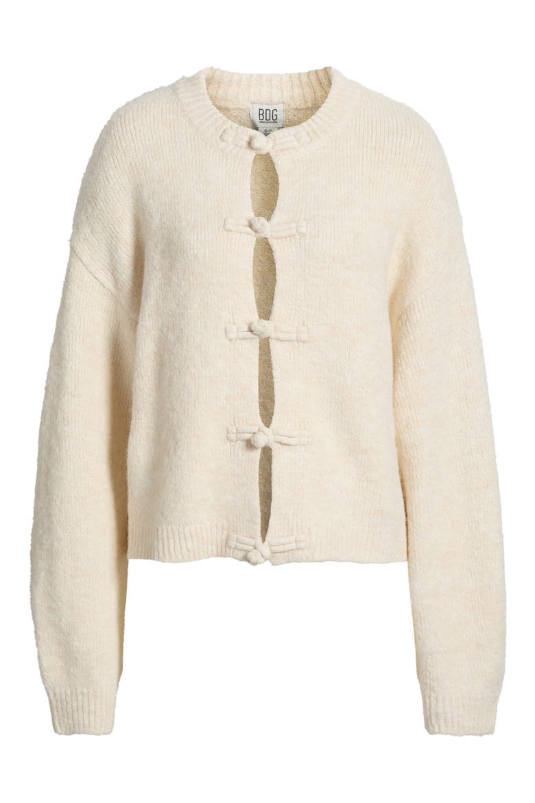 Knot Fastening Cardigan, Alternate, color, CREAM