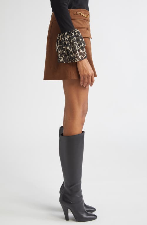 Ramy Brook Martha Chain Detail Miniskirt In Brown