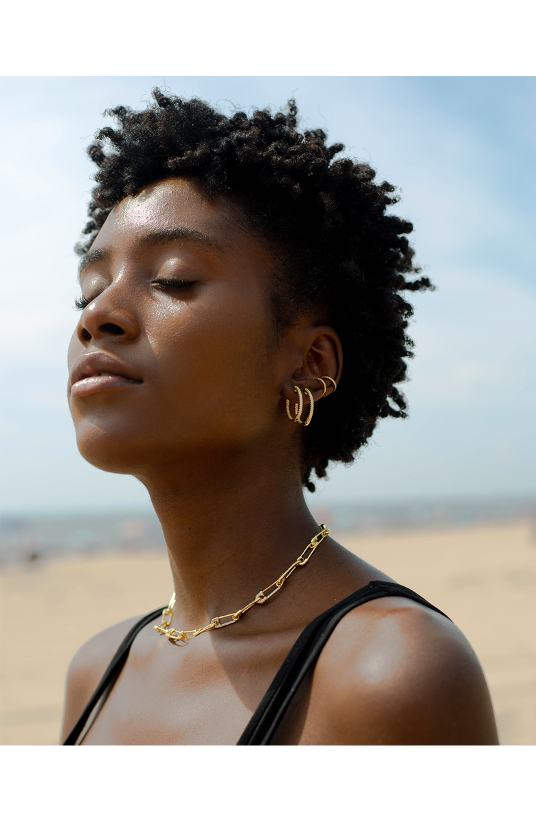 BEN ONI Set of 2 CZ Ear Cuffs, Alternate, color, Gold