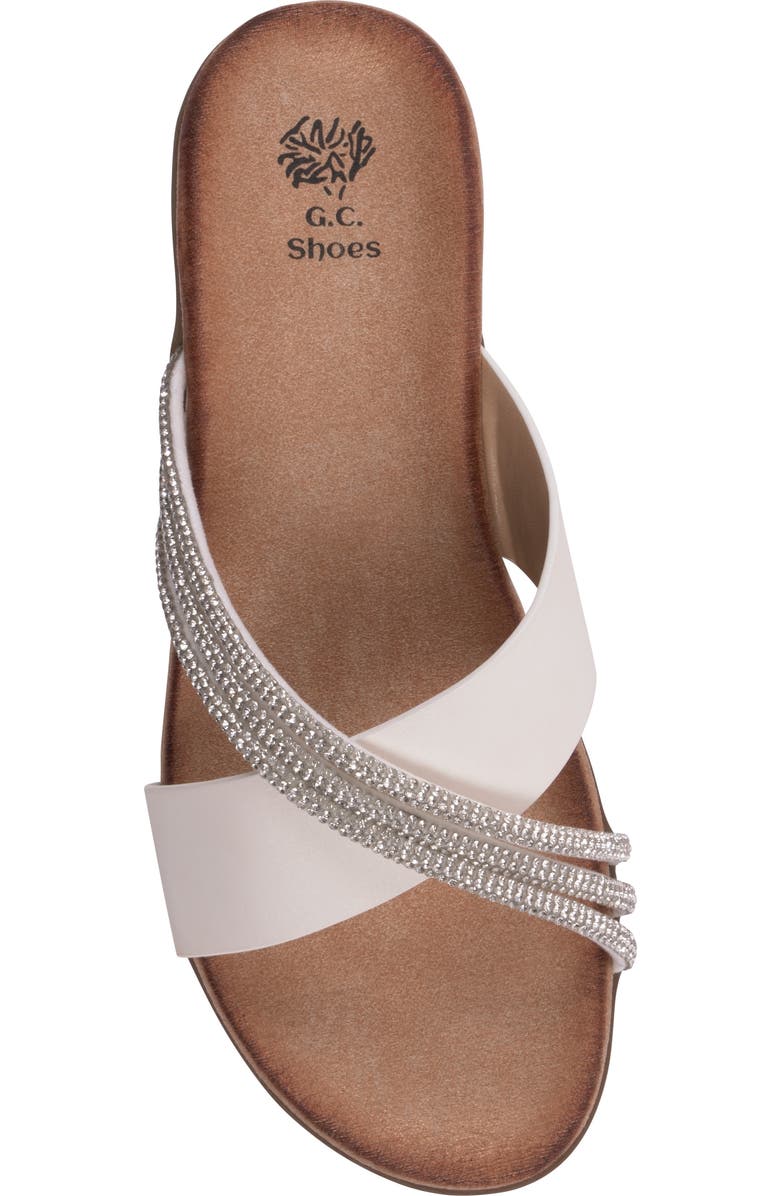 GC SHOES Iris Comfort Wedge Sandal, Alternate, color, White