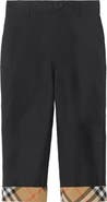 Burberry Check Turn-up Cotton Trousers