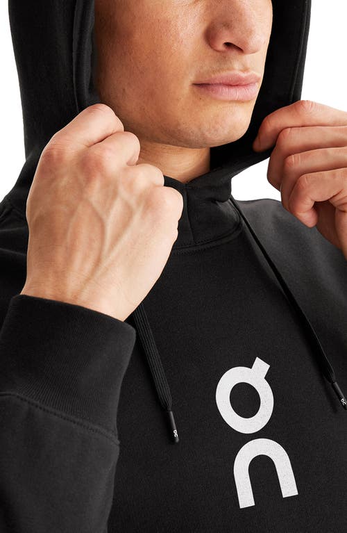 On Club Tennis Logo-print Cott-blend Jersey Hoodie In Black