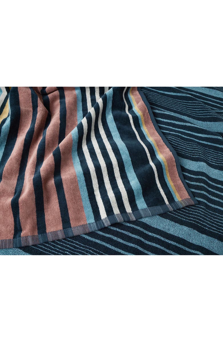 Coyuchi Dawn Stripe Organic Cotton Beach Towel, Alternate, color,