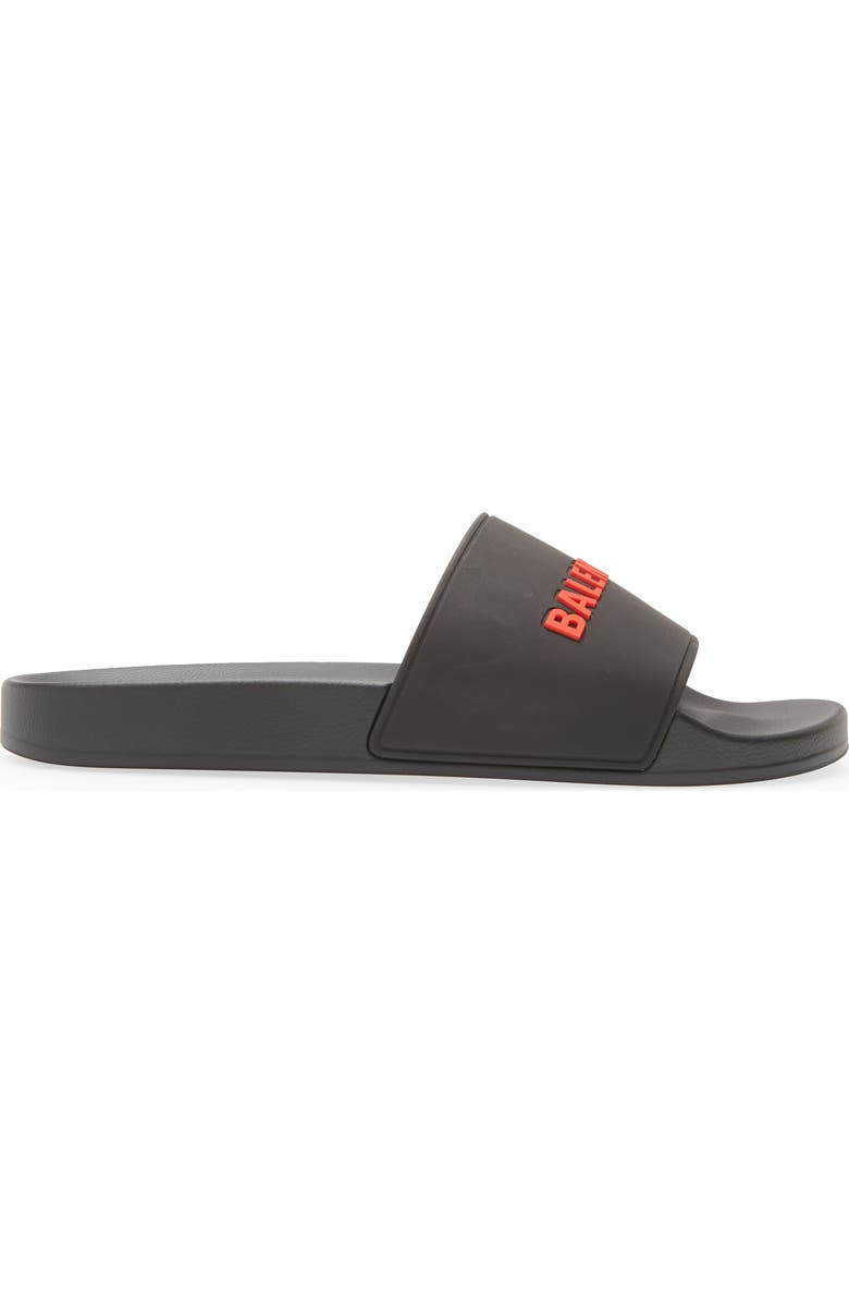 Balenciaga Logo Slide Sandal, Alternate, color,