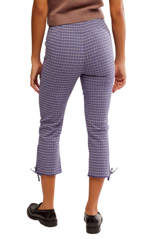 Shop Free People Feeling Flirty Slim Capri Pants In Navy Combo