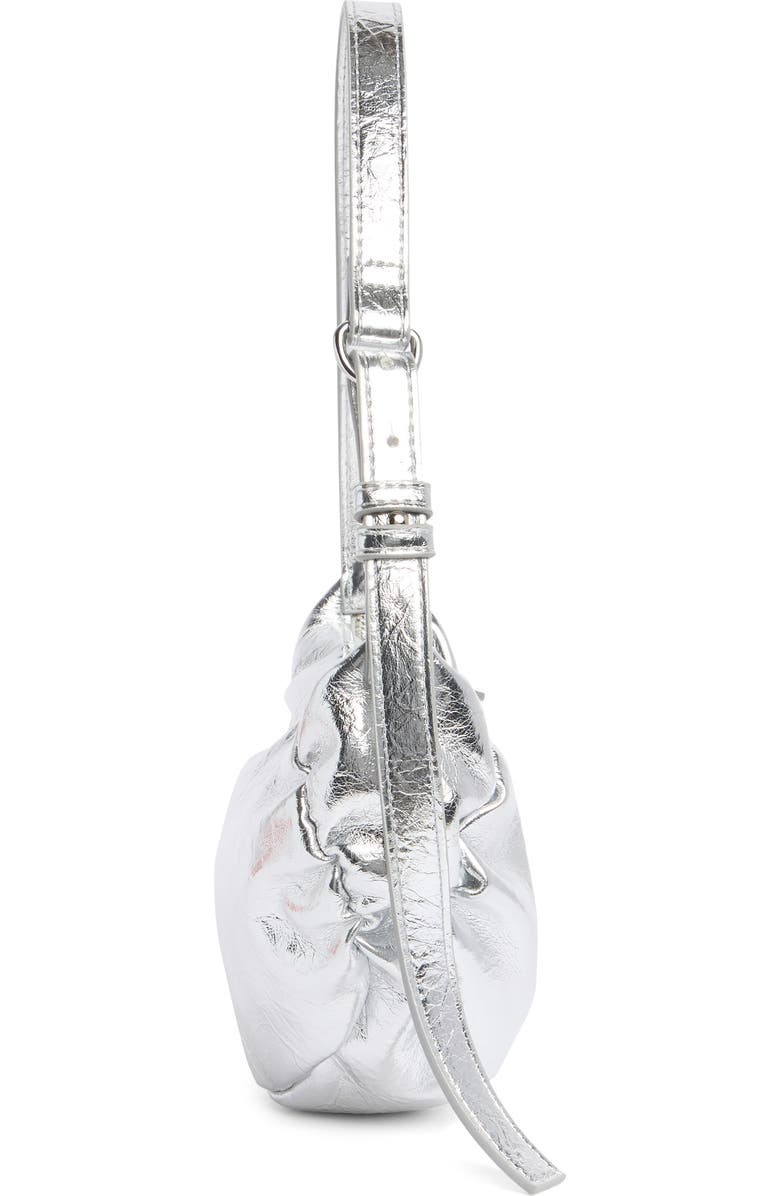 BCBG Small Pleated Metallic Hobo Bag, Alternate, color,