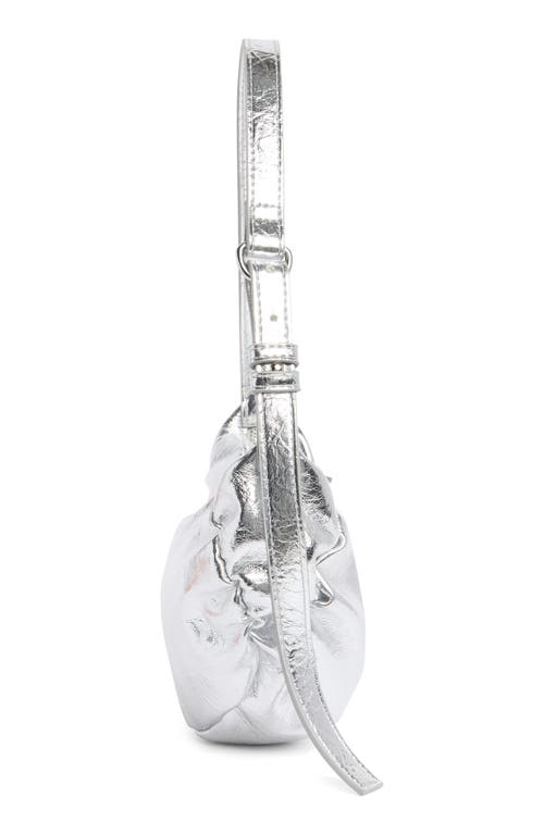 BCBG BCBG SMALL PLEATED METALLIC HOBO BAG