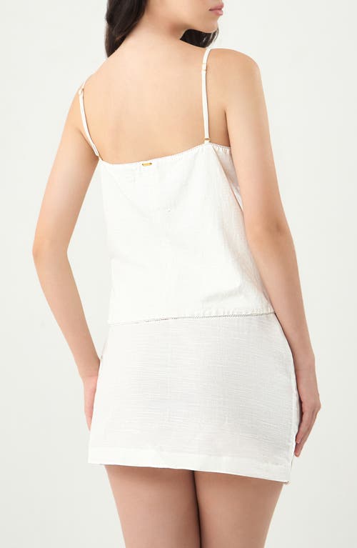 Boamar Egypt Embroidered Cotton Blend Cover-up Miniskirt In White