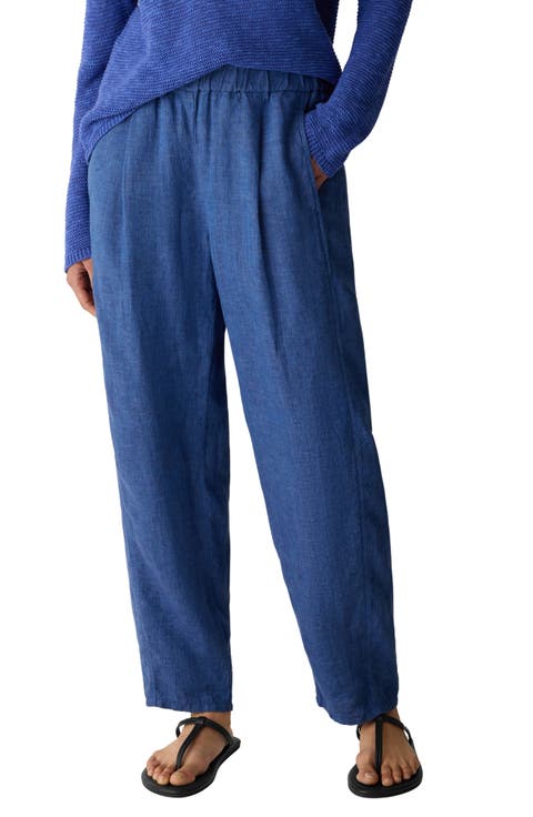 Stretch Organic Cotton Ankle Lantern Pants