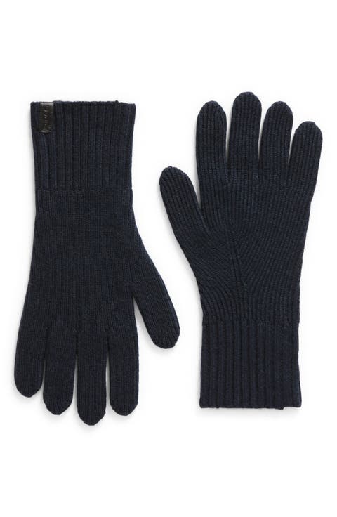 Shaker Stitch Wool & Cashmere Gloves