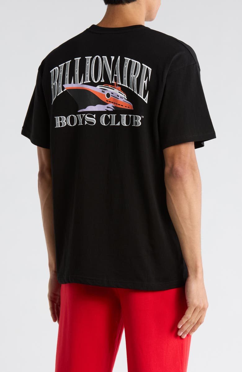 Billionaire Boys Club Yacht Graphic Short Sleeve T-Shirt, Alternate, color, Black