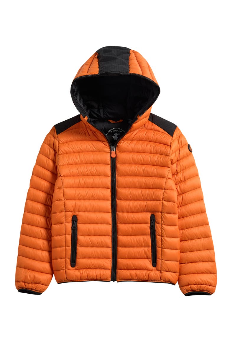 Kids' Flip Recycled Nylon Puffer Jacket, Main, color, AMBER ORANGE