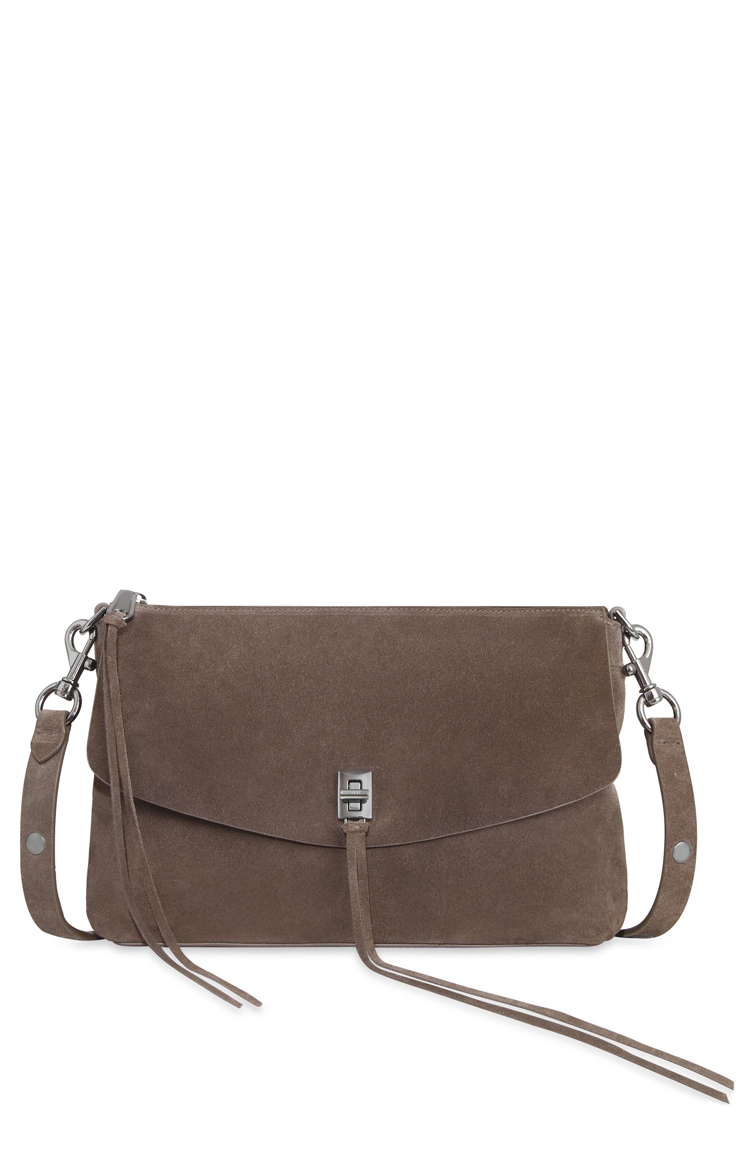 Rebecca Minkoff Darren Top Zip Shoulder Bag, Main, color, 