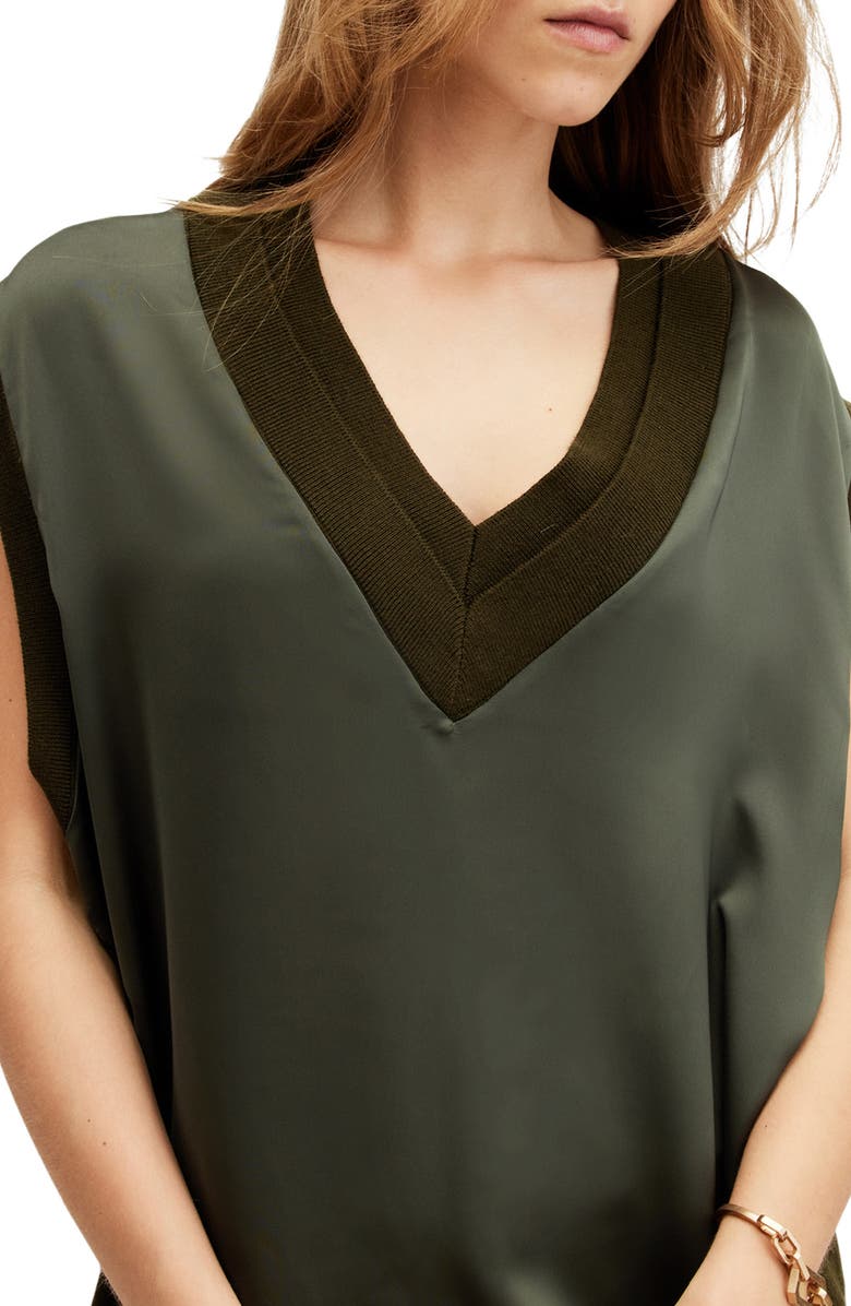 AllSaints Bern Tank Top, Alternate, color, Tarmac Green