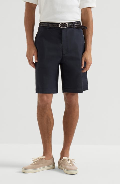 Garment-dyed Bermuda shorts