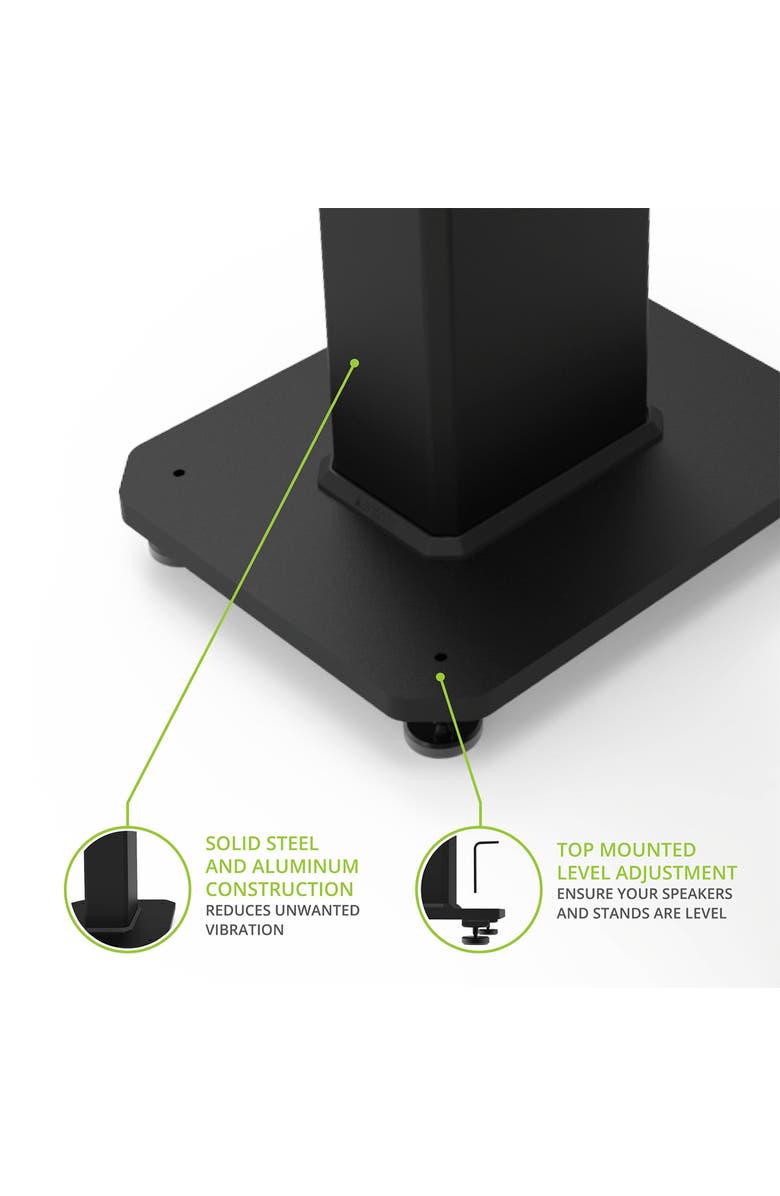Kanto SX30 30" Fillable Speaker Stands with Isolation Feet - Pair, Alternate, color, Black