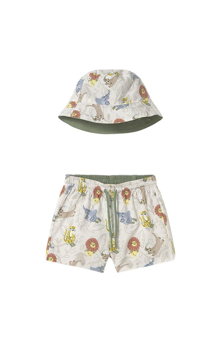 Mayoral Jungle Safari Canvas Swimsuit Set, Main, color, 