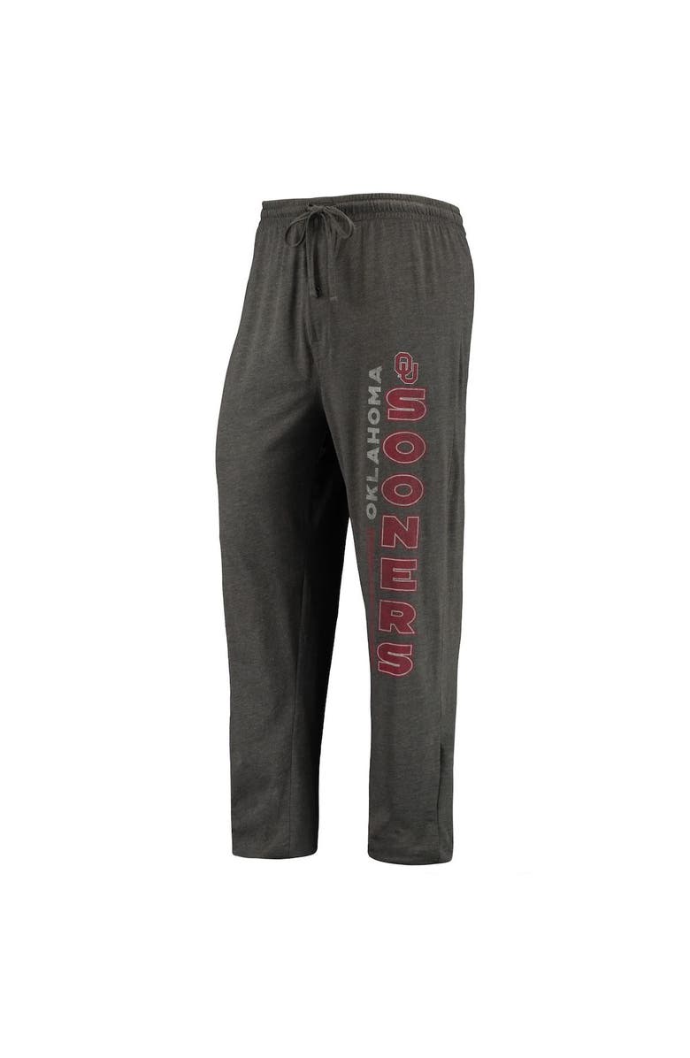 CONCEPTS SPORT Men's Concepts Sport Heathered Charcoal/Crimson Oklahoma Sooners Meter T-Shirt & Pants Sleep Set, Alternate, color, Heather Charcoal