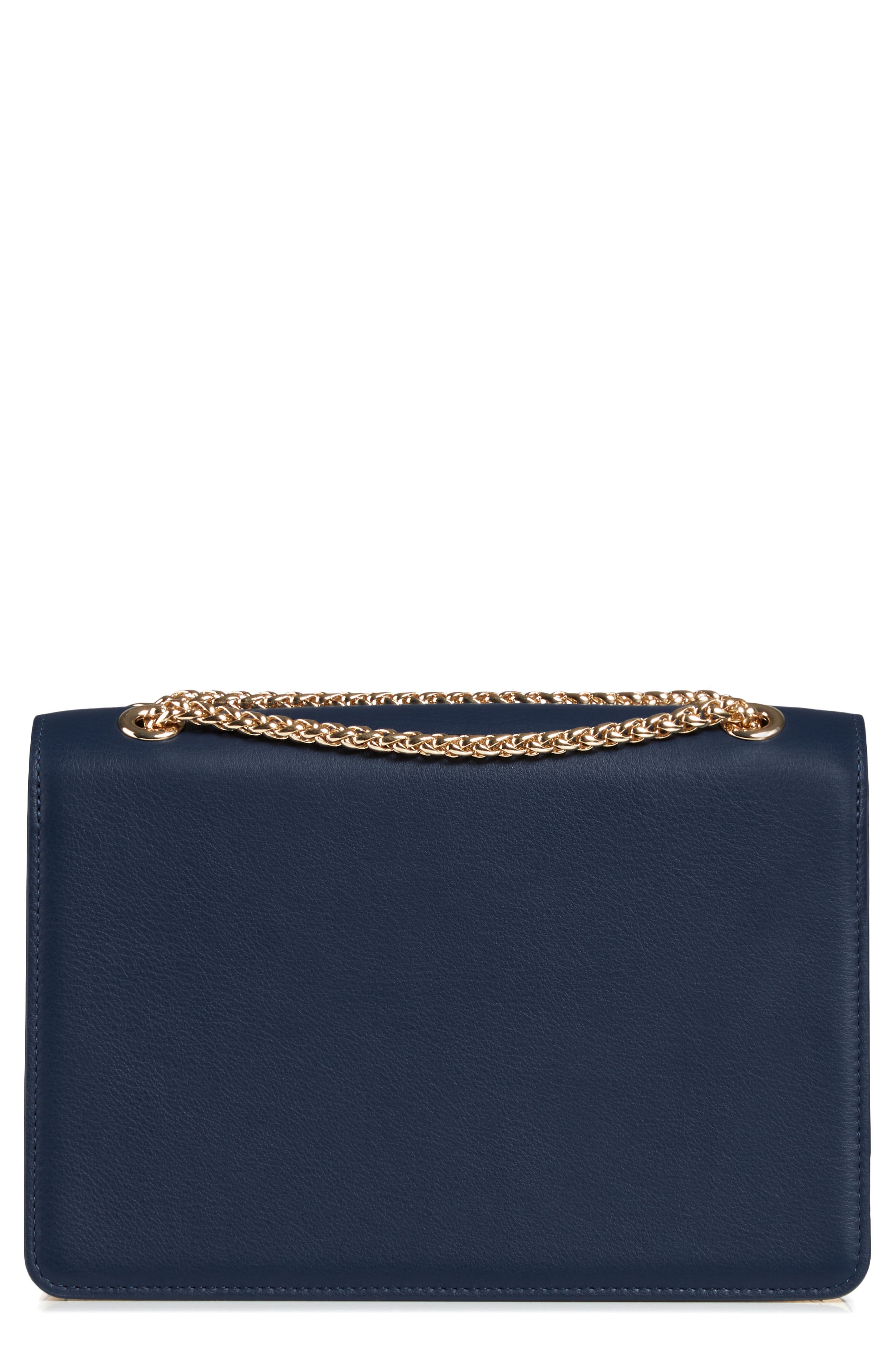 Bicolor East/West Leather Crossbody Bag, Alternate, color, NAVY/ SAND