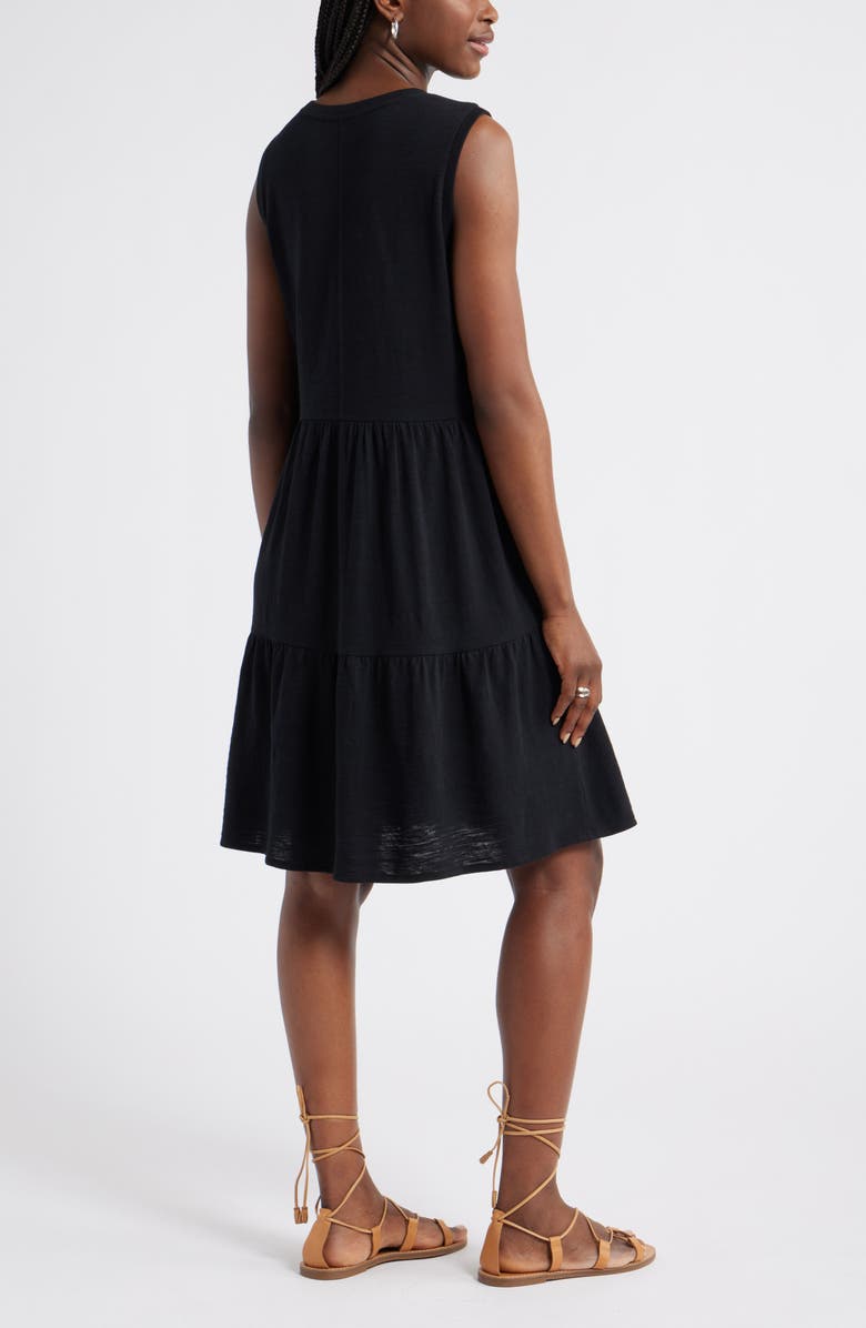 Caslon<sup>®</sup> Sleeveless Tiered Jersey Dress, Alternate, color, 