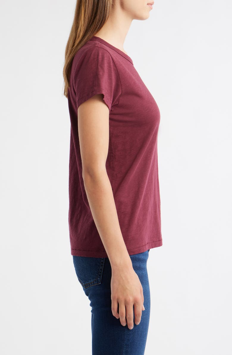 rag & bone The Slub Cotton T-Shirt, Alternate, color, Burgundy