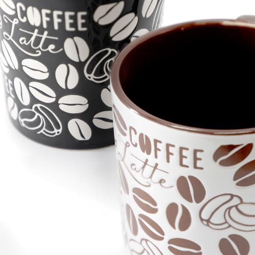 Mr Coffee Mr. Coffee Vintage Brew 2 Piece 18 Ounce Coffee Bean Stoneware Mug Set In Brown