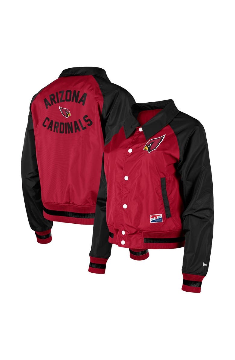 New Era Women's New Era Cardinal Arizona Cardinals Coaches Raglan Full-Snap Jacket, Main, color, Cardinal