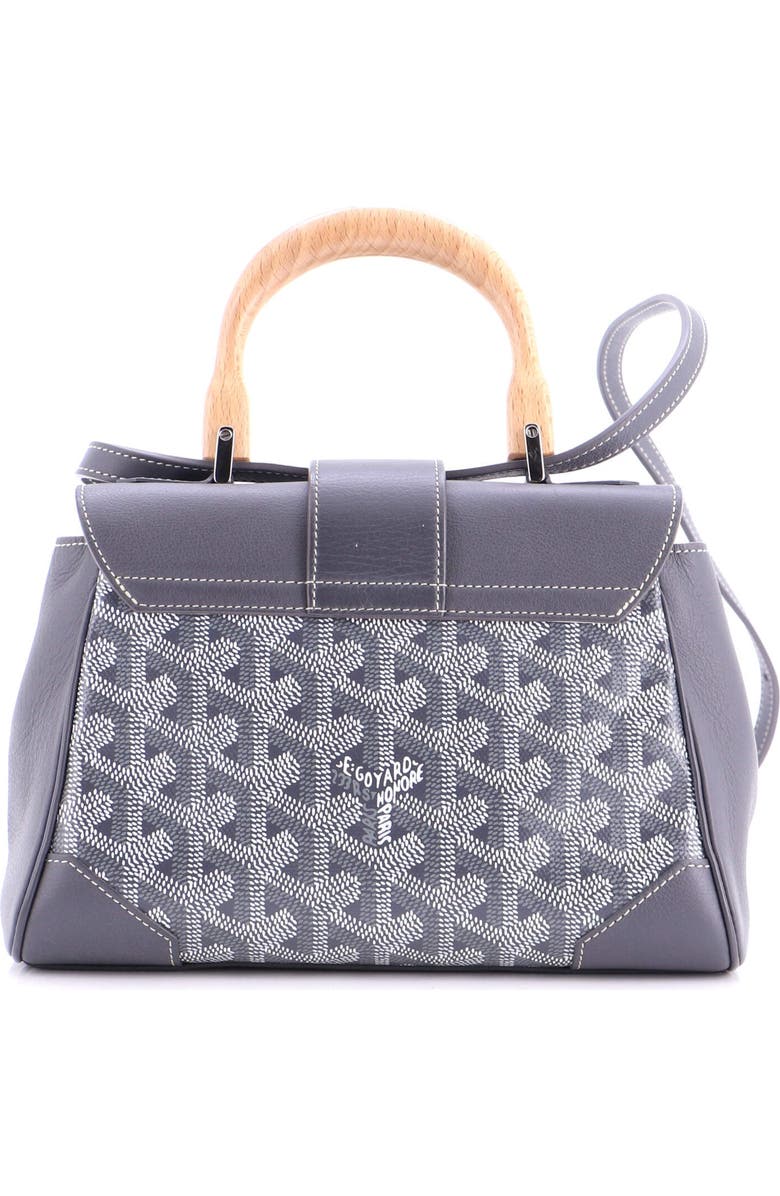 Pre-Owned Goyard Saigon Top Handle Bag Coated Canvas with Leather Mini, Alternate, color, Gray