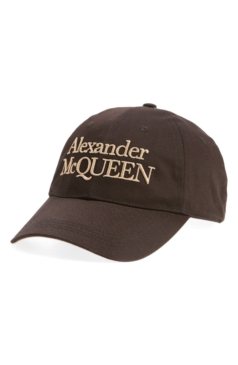 McQueen Alexander McQueen Embroidered Baseball Cap, Main, color, 