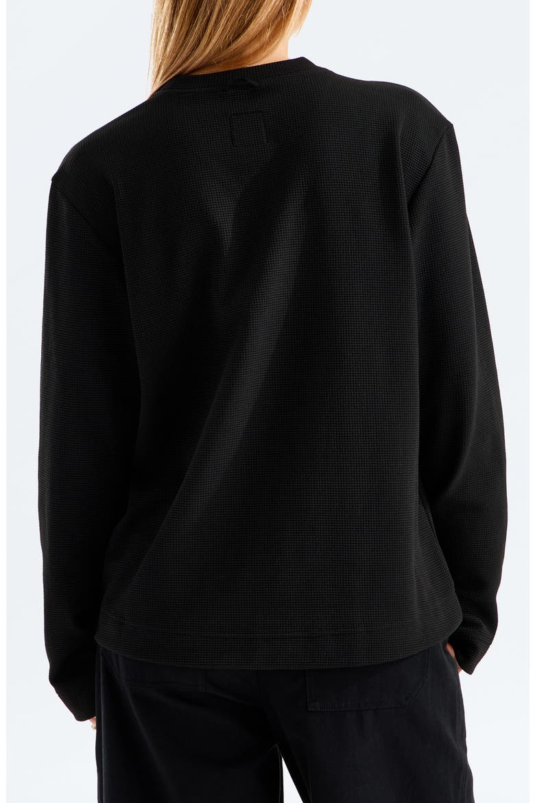 Ridge Path Waffle Long Sleeve T-Shirt, Alternate, color, TNF BLACK