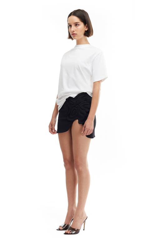 Mother Of All Carla Flower Mini Skirt In Black