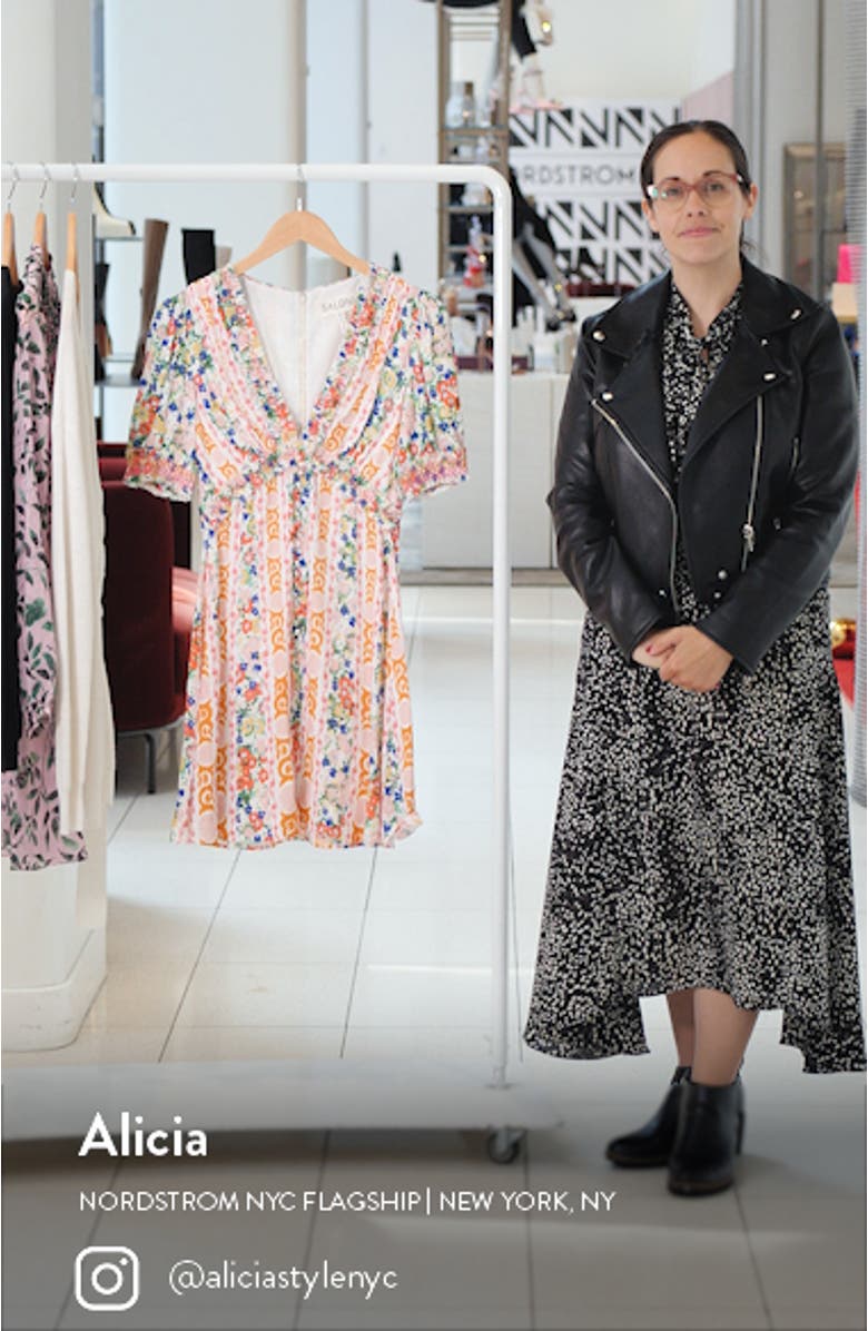 Floral Print Crepe Dress, sales video thumbnail