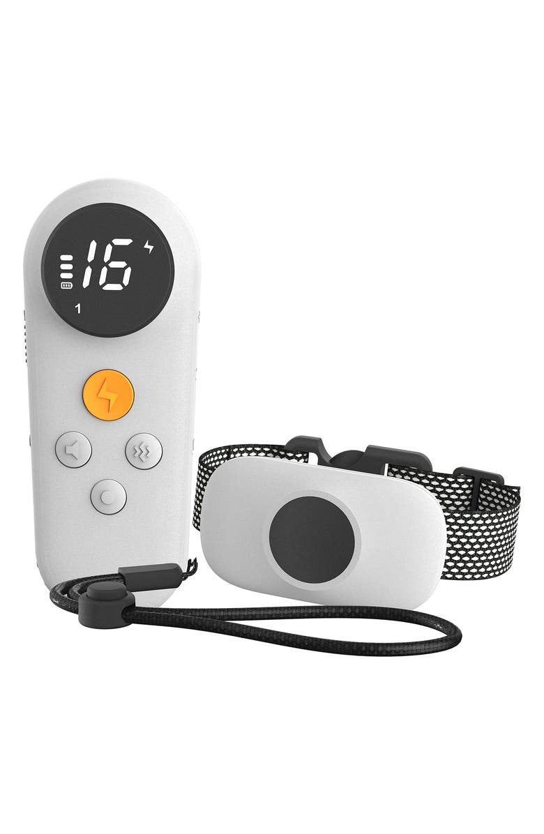 PET LIFE Ellipse LED 1-to-3 Dog 550-Yard Range 16-Level Vibration Sound and Stimulation Training Dog Collar, Main, color, 