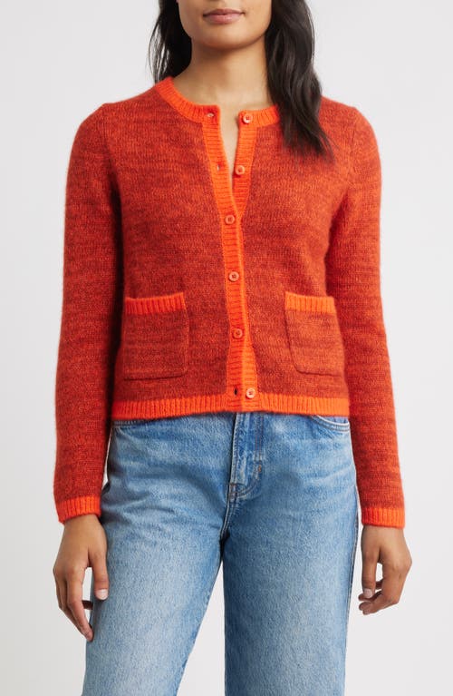 Margaret O'leary Coco Cashmere & Silk Cardigan In Orange