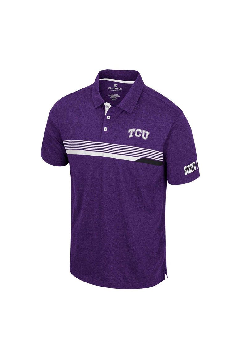 Men's Colosseum  Purple TCU Horned Frogs No Problemo Polo, Alternate, color, Purple