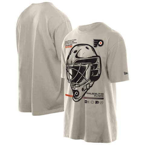 Men's New Era Tan Philadelphia Flyers Goalie Mask T-Shirt