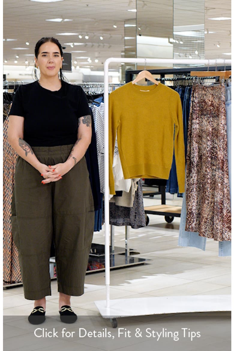 Jacquard Cashmere Blend Crewneck Sweater video