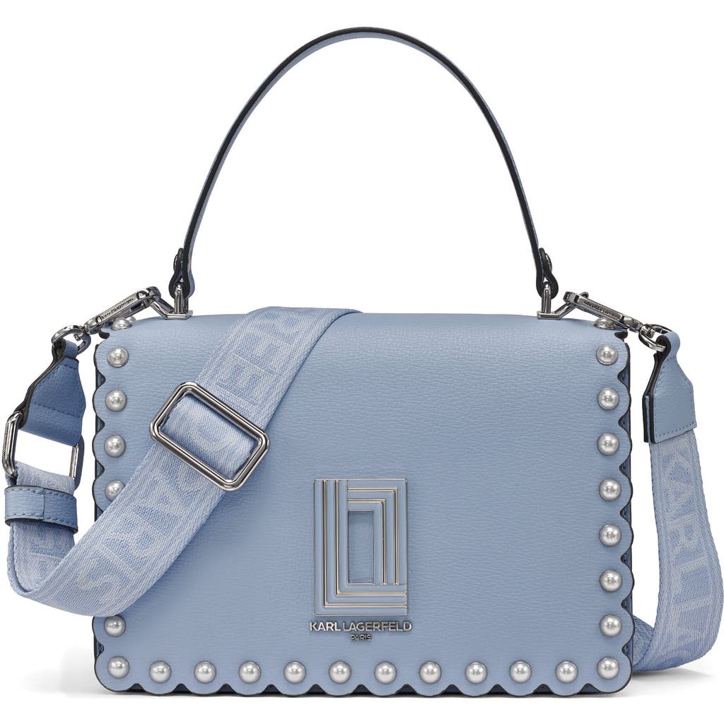 Karl Lagerfeld Paris Simone Crossbody With Pearls In Blue