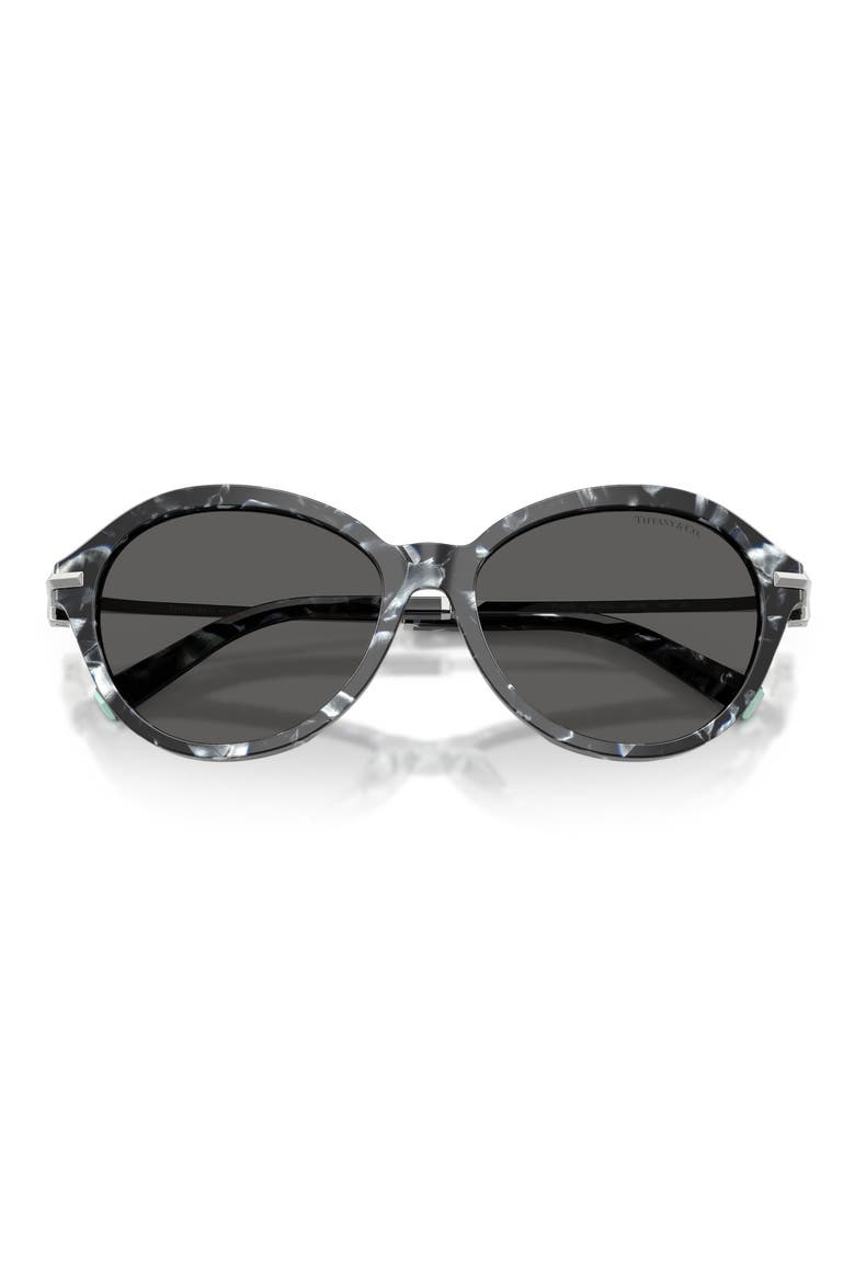 56mm Gradient Round Sunglasses, Alternate, color, HAVANA MADREPERLA / DARK GREY