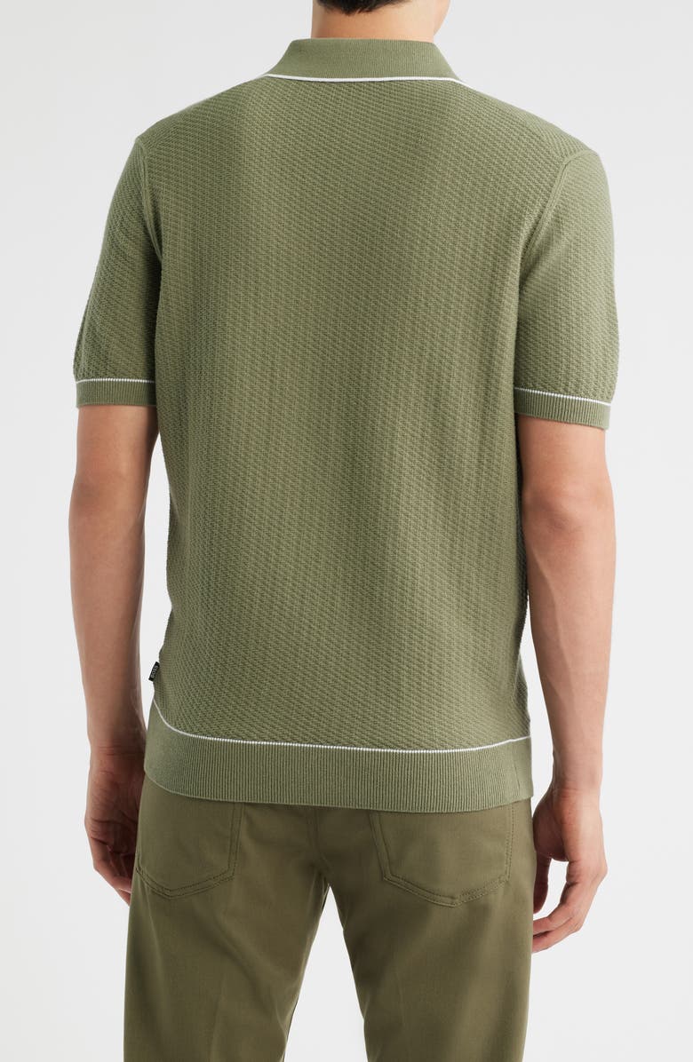 BOSS Isello Tipped Polo Sweater, Alternate, color, Medium Green