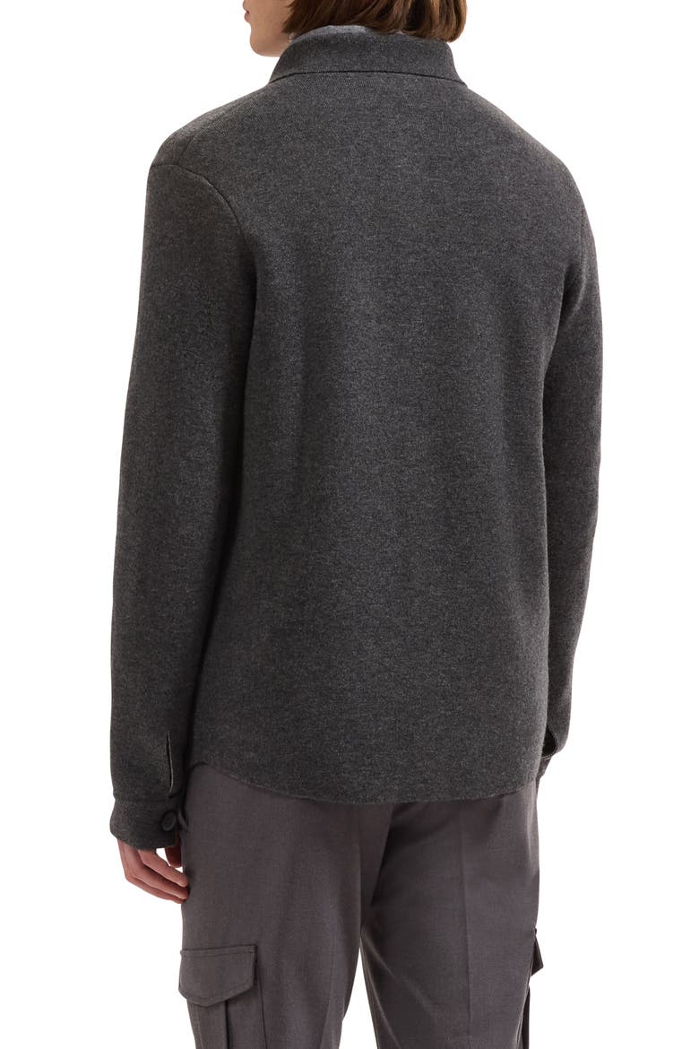 Wool & Cashmere Button-Front Cardigan, Alternate, color, STORM