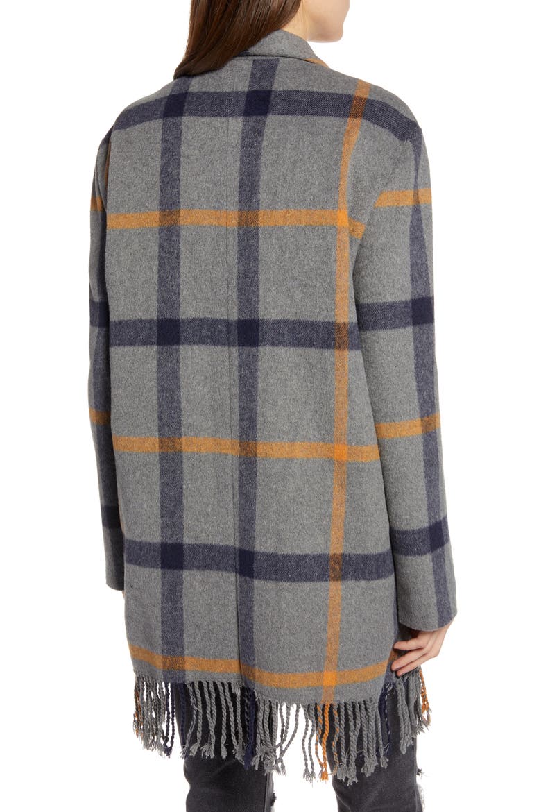 BB Dakota Elementary Plaid Coat, Alternate, color, CHARCOAL
