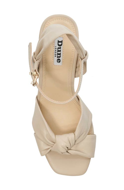 Dune London Kaino Ankle Strap Platform Wedge Sandal In Ecru