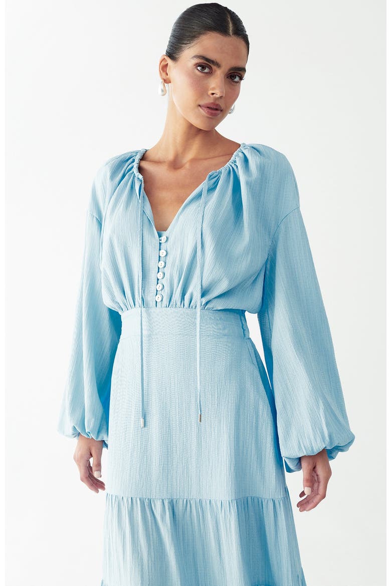 Golden Maxi Dress, Alternate, color, Sky Blue