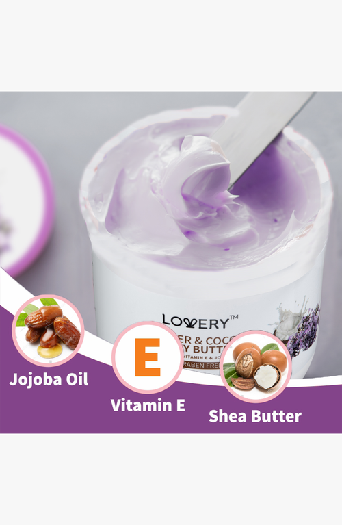 Lovery Lavender And Coconut Body Butter In Light Purple