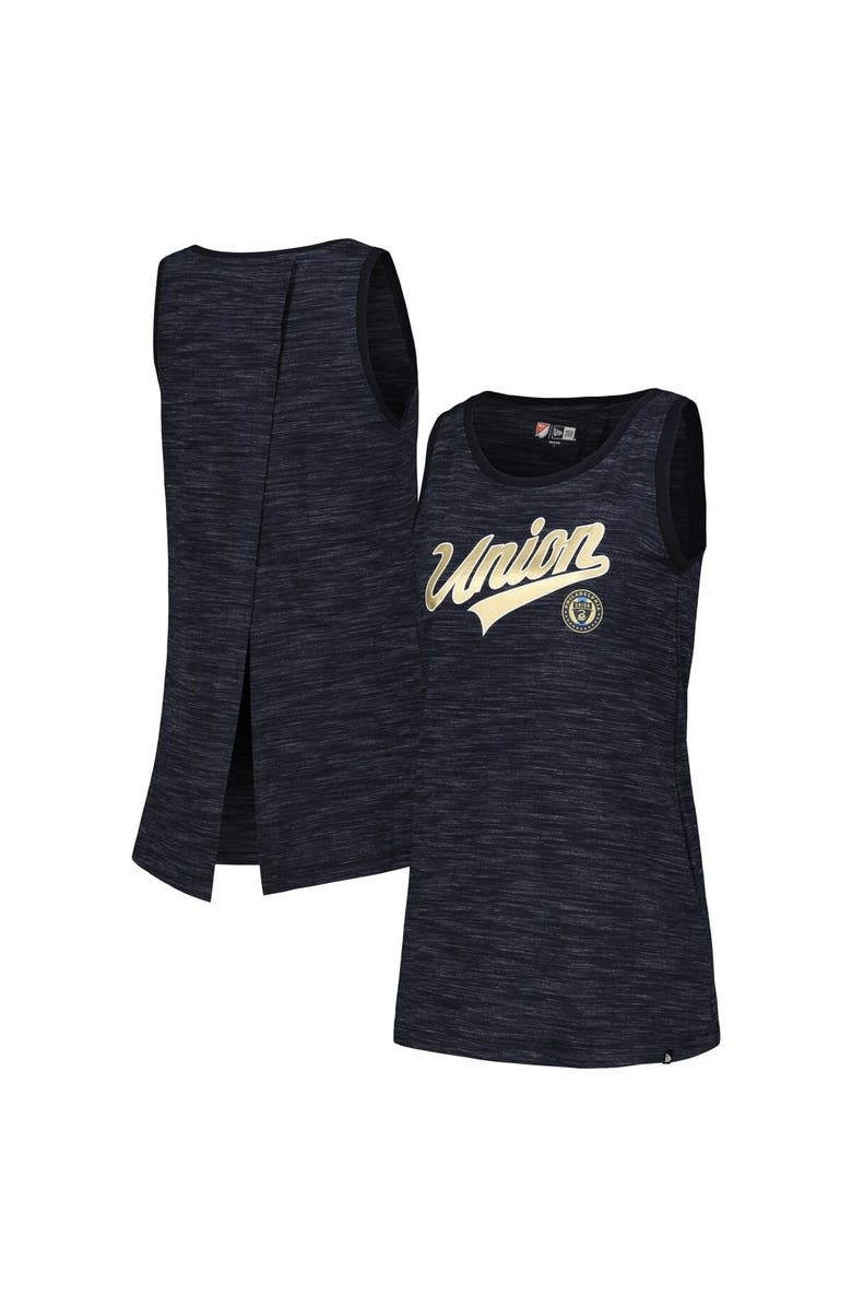 5TH AND OCEAN BY NEW ERA Women's 5th & Ocean by New Era Navy Philadelphia Union Athletic Cross Back Tank Top, Alternate, color, Navy